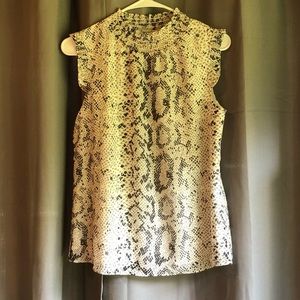J. Crew Women’s Turtle Neck Sleeveless Blouse XS Printed